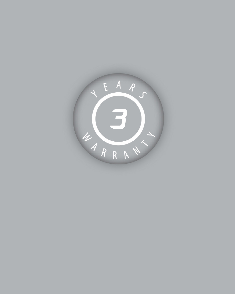 3 years warranty